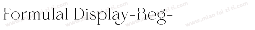 Formula1 Display-Reg字体转换